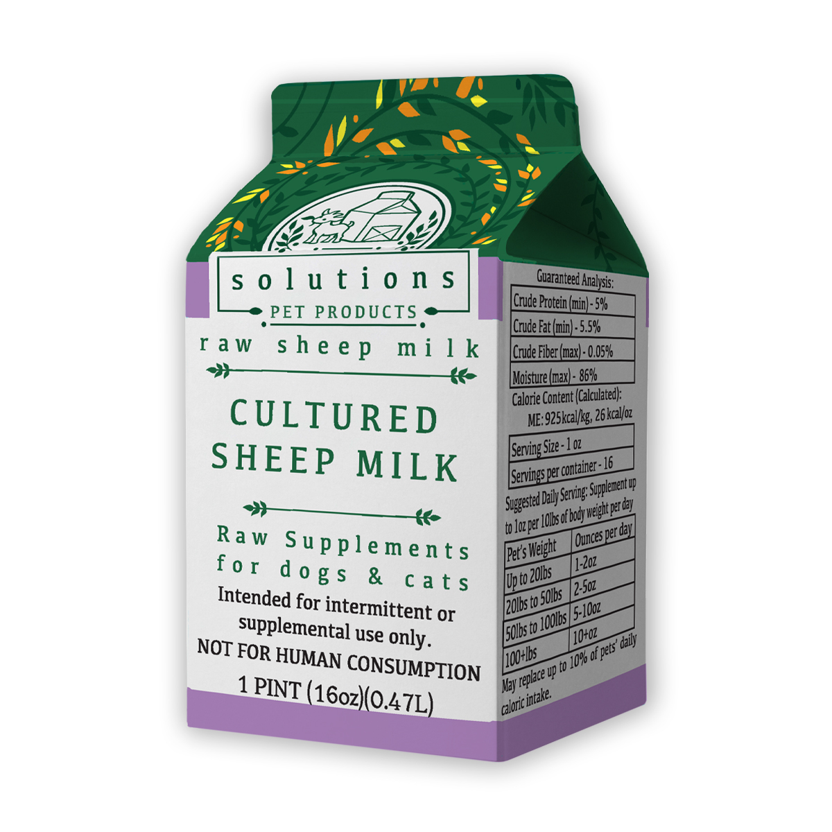Solutions Pet Products - Cultured Sheep Milk