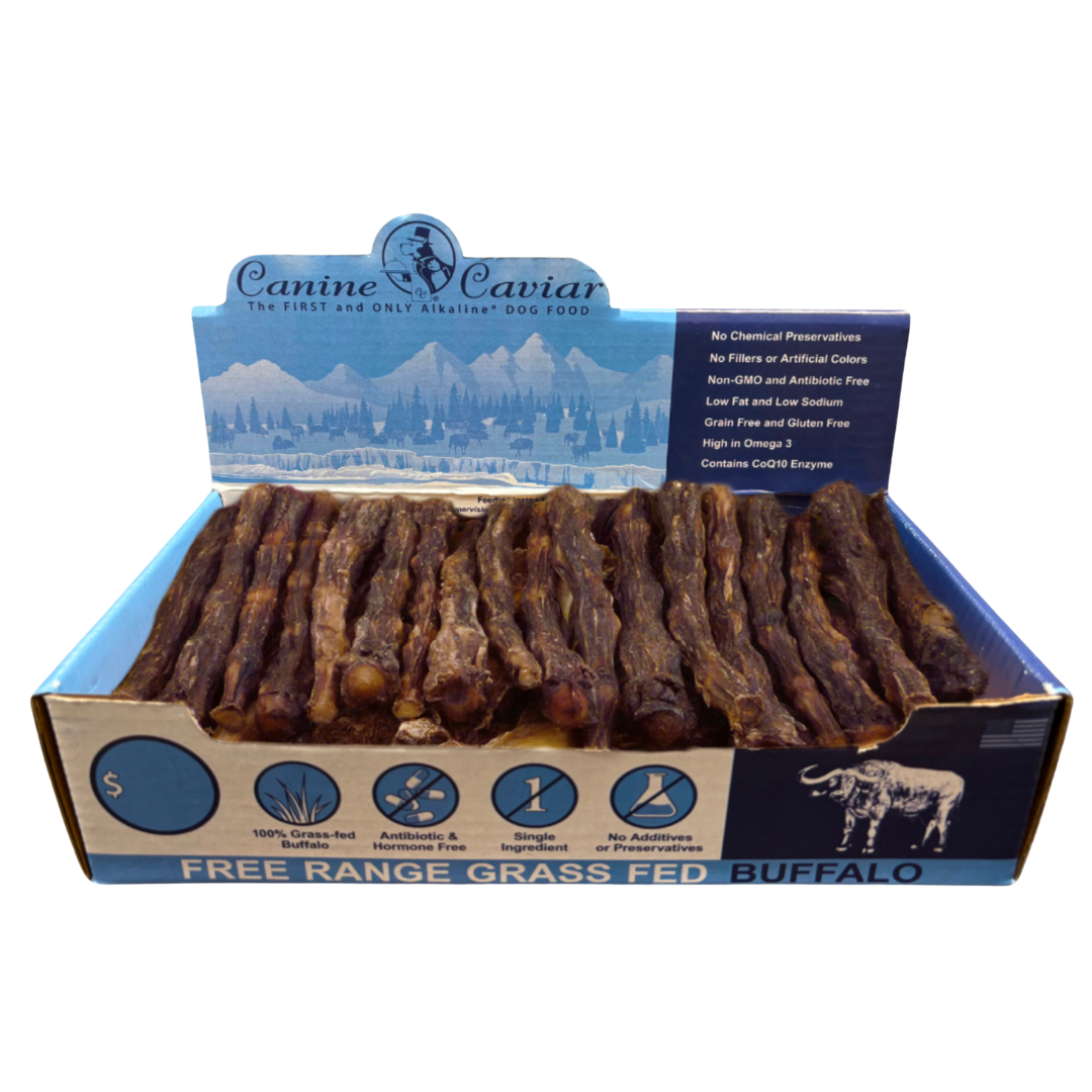 Canine Caviar - 6" California Rolls Water Buffalo Tail