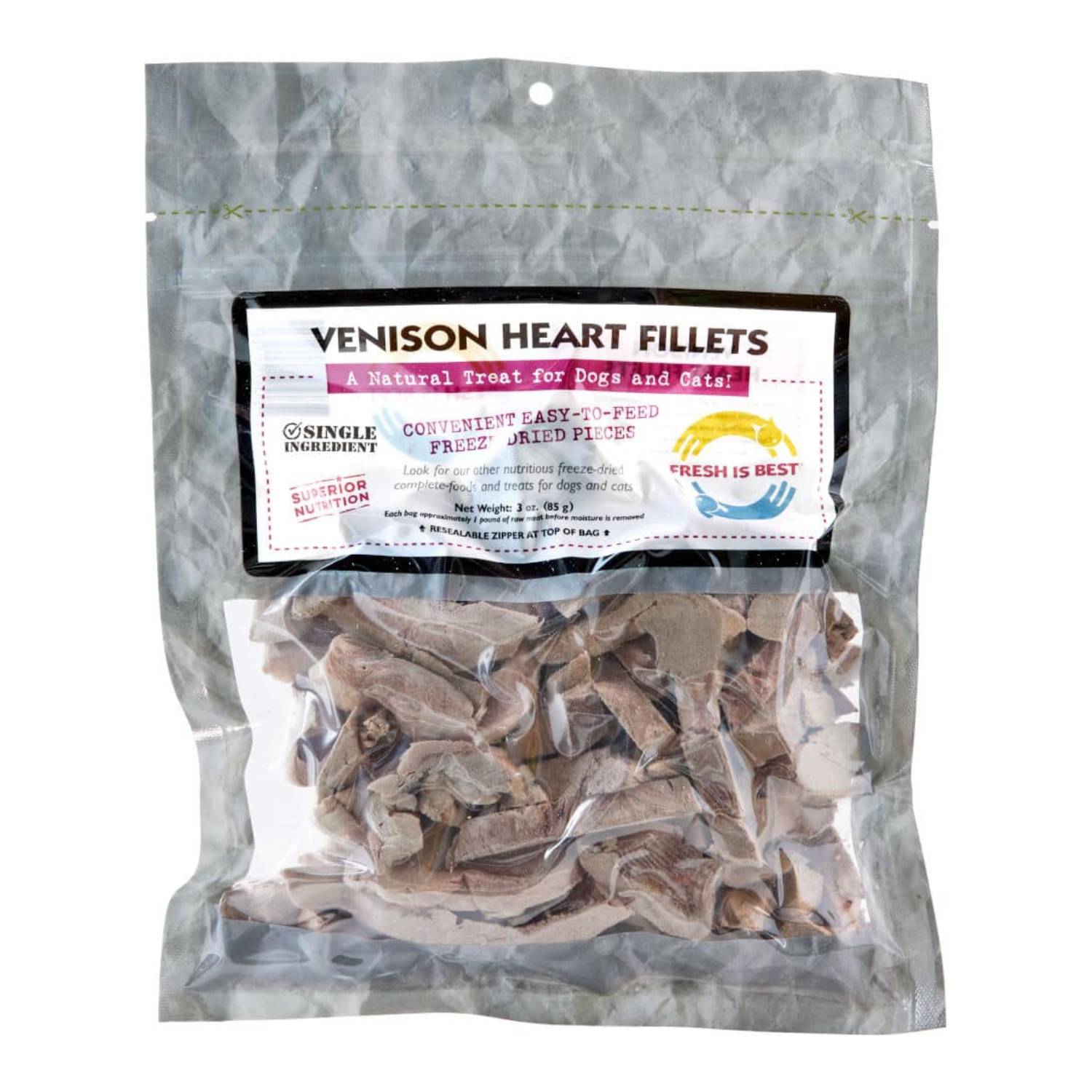 Fresh Is Best - Freeze Dried Venison Heart Fillets