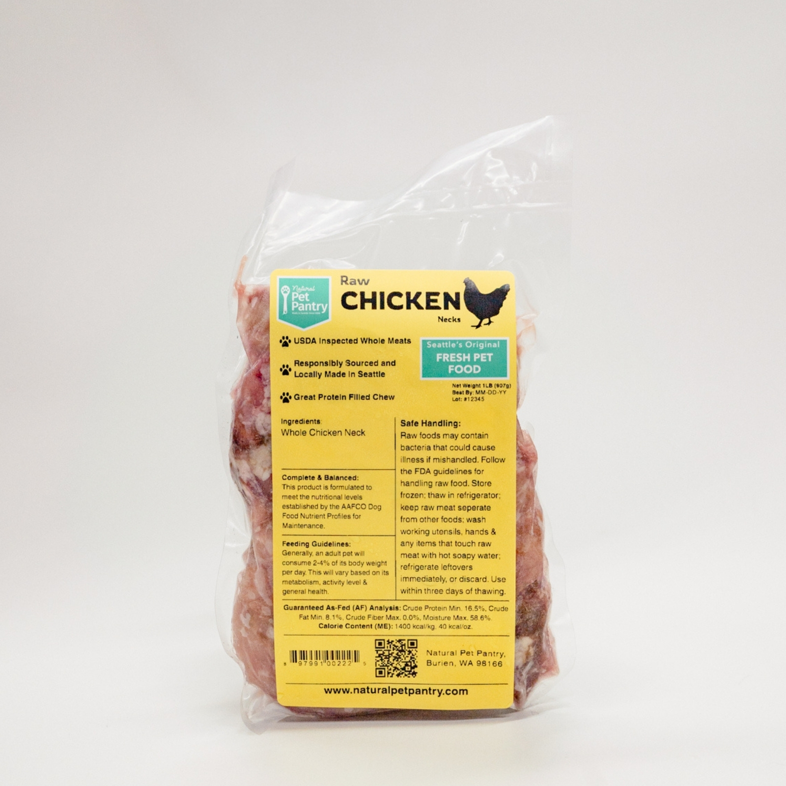 Meaty Raw Chicken Necks for Dogs & Cats