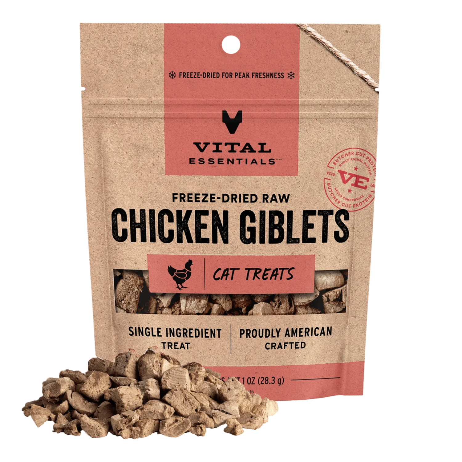 Vital Essentials - Freeze Dried Chicken Giblet Treats for Cats