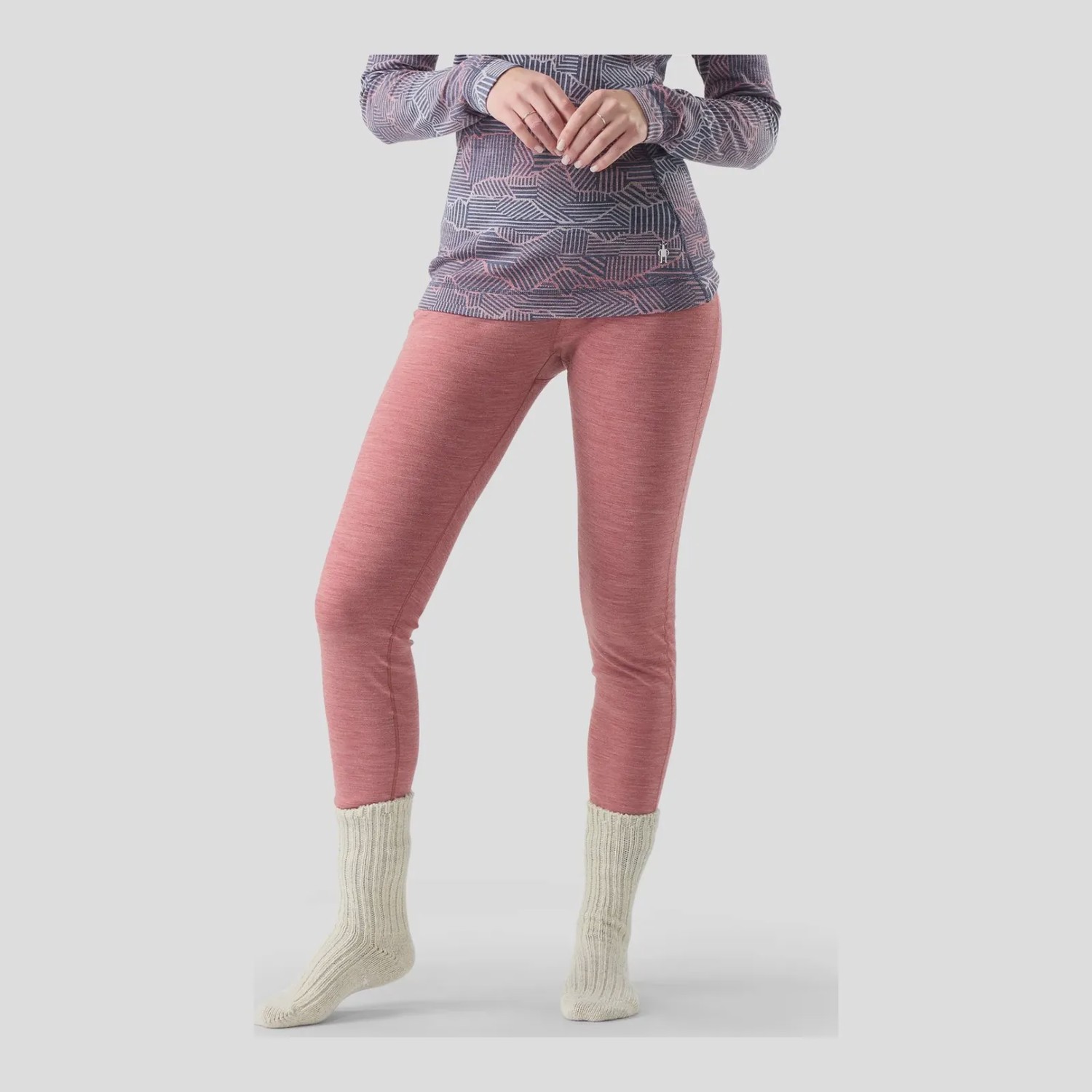Smartwool Women's Classic Thermal Merino Base Layer Bottom in Rosewood Heather, alternate view 3