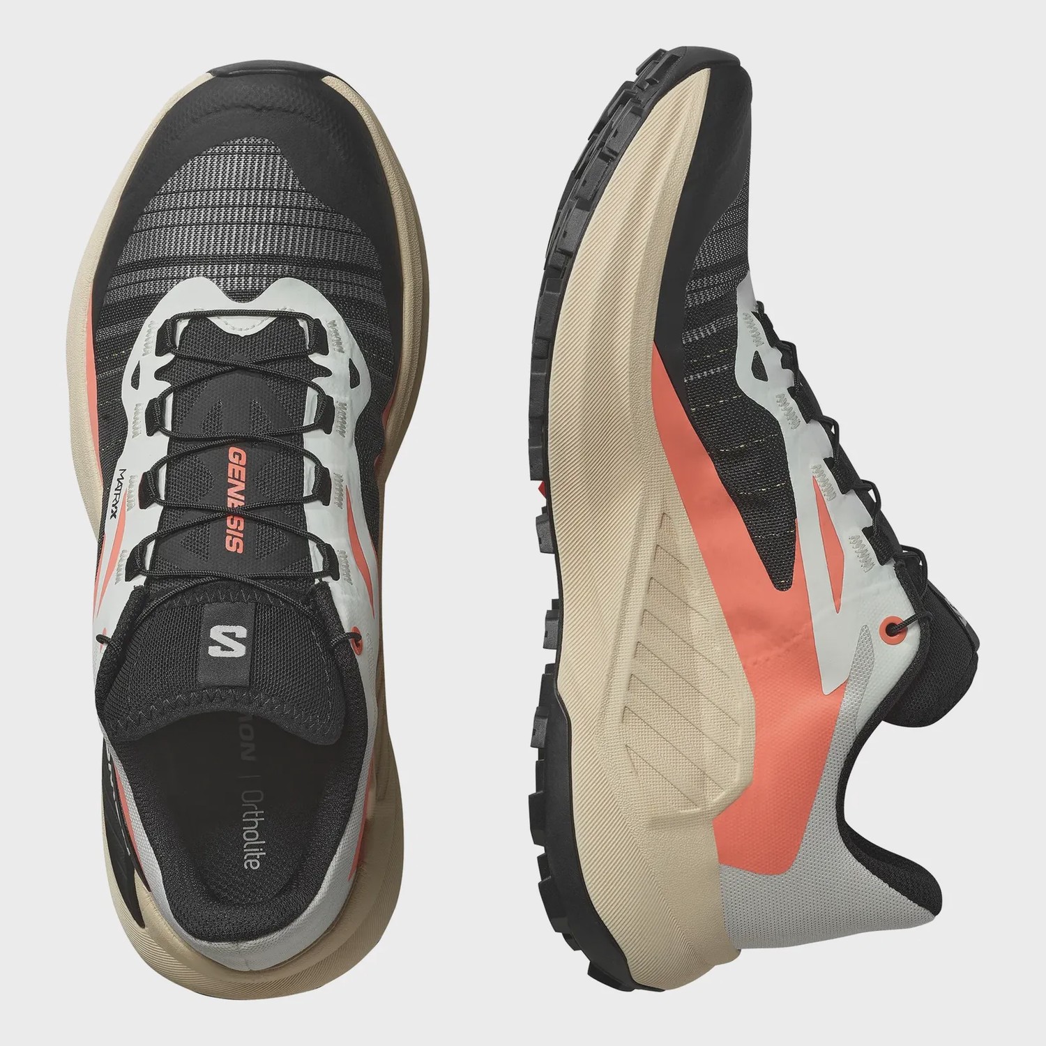 Salomon Women's Genesis in Fusion Coral-Tender Peach-Black, alternate view 1