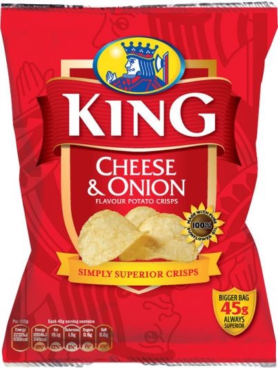 King Cheese &amp; Onion Crisps