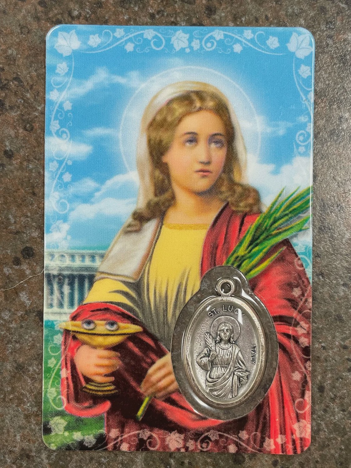 HOLY CARD WITH MEDALS/RELIC 935