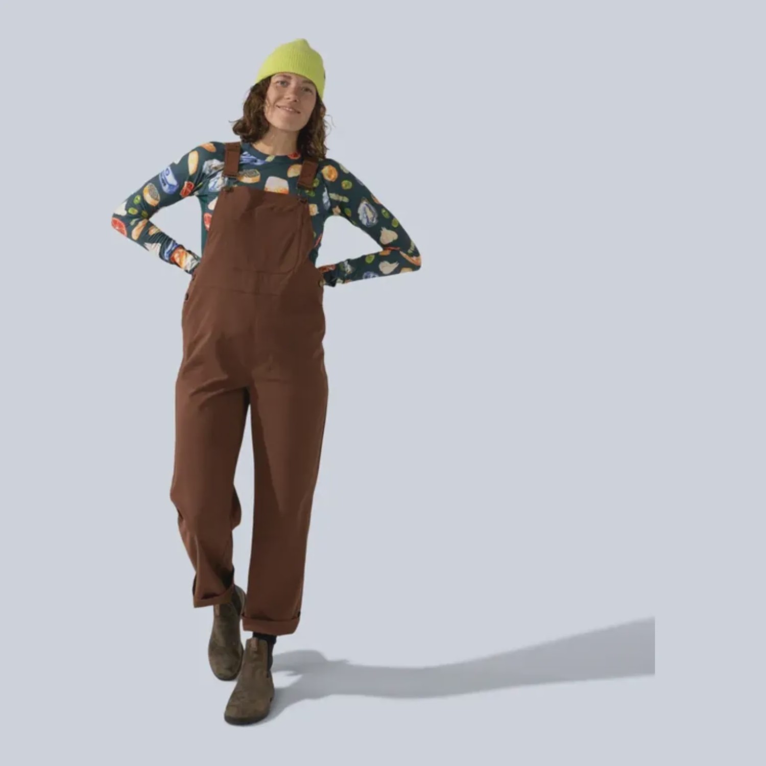 Wild Rye Emmett Overalls in Chesnut, alternate view 1
