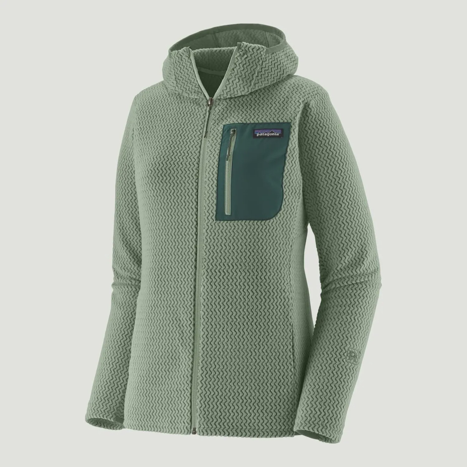 Patagonia Women's R1 Air Full-Zip Hoody in ELGR, alternate view 1
