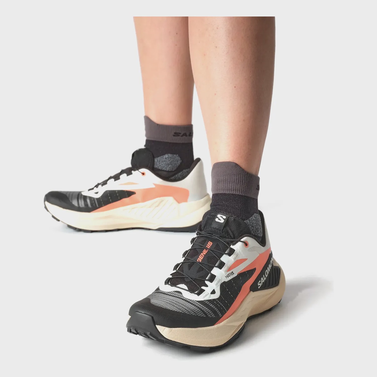 Salomon Women's Genesis in Fusion Coral-Tender Peach-Black, alternate view 5