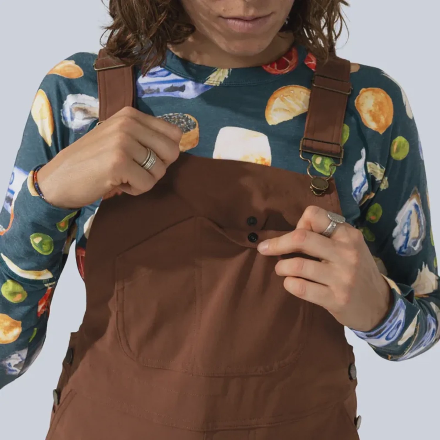 Wild Rye Emmett Overalls in Chesnut, alternate view 2