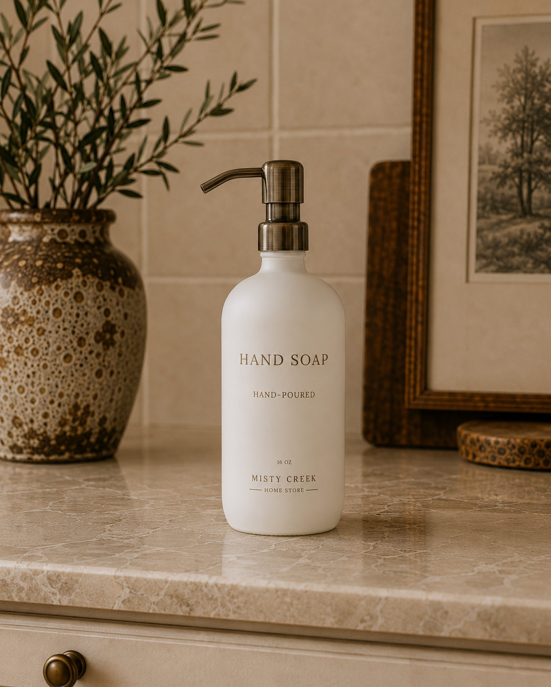 Luxury White Hand Soap Dispenser