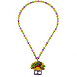 HS1307 - 1W MG Feather Hat & Purple Mask