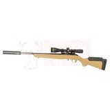 Ruger American Ranch Rimfire .22LR Blued 16" Threaded Tan + Leupold VX Freedom Creedmoor 4-12x40 + DPT Product Image Thumb 29767