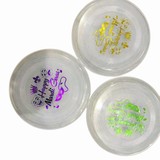 NY0630N - 9" Clear Frisbee w/foil Embossed PGG
