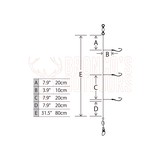 Hayabusa UV Twist Skin Short Spec Sabiki EX135 #20 Flasher & Sabiki Rig Product Image Thumb 32131