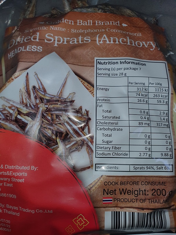 Golden Ball Headless Sprats 200g 