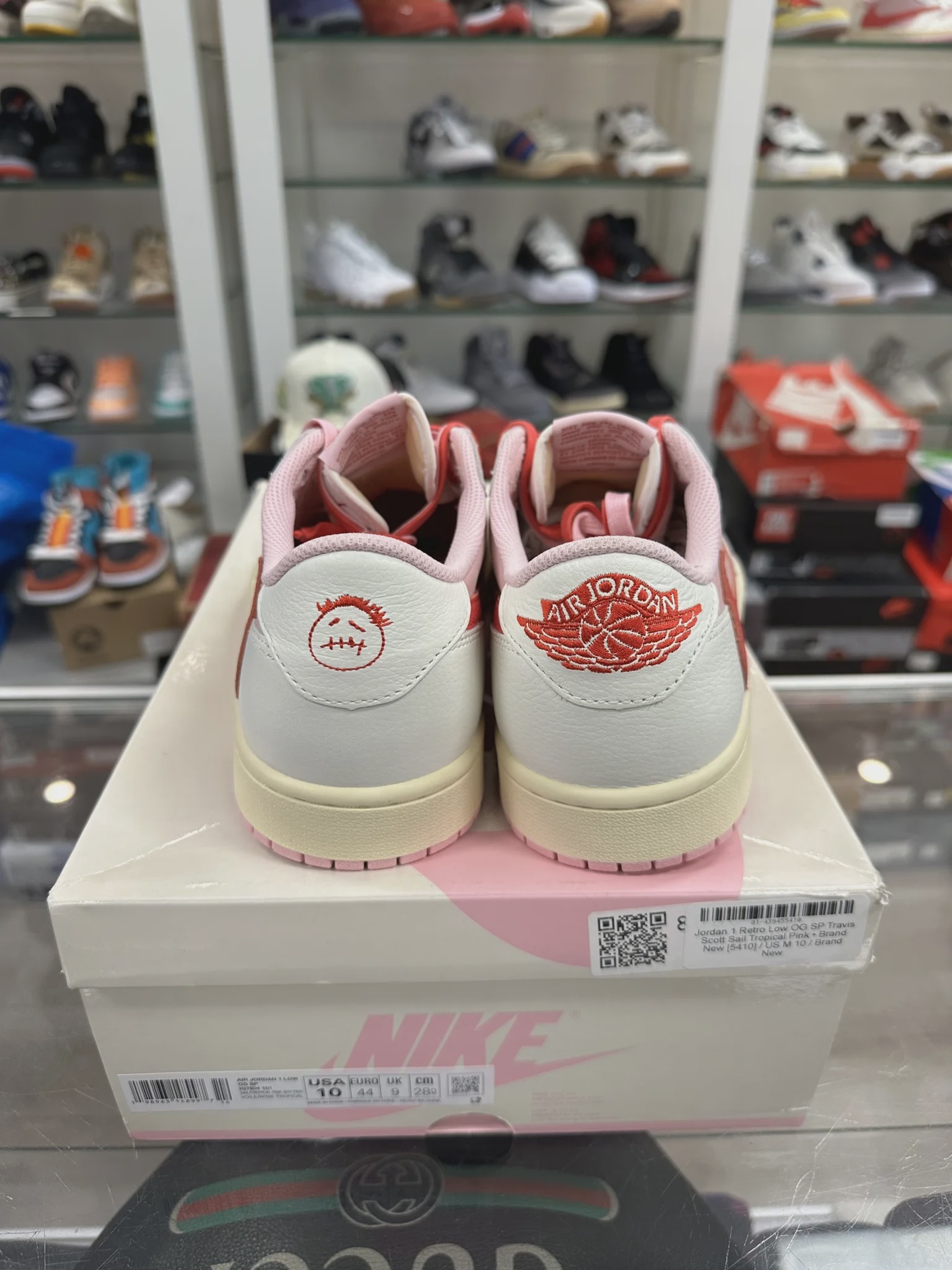 Air Jordan 1 Retro Low Original SP Travis Scott Sail Tropical Pink • Pre-Owned [6118] - photo 3