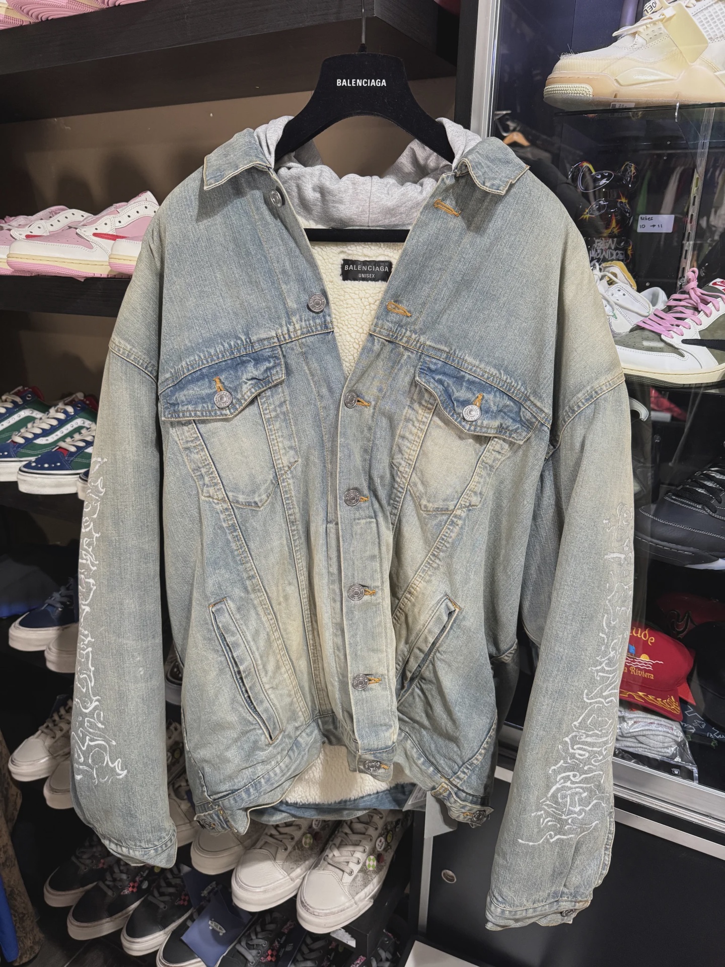 Balenciaga Hooded Denim Jacket XL • Pre-Owned [5381] - photo 1