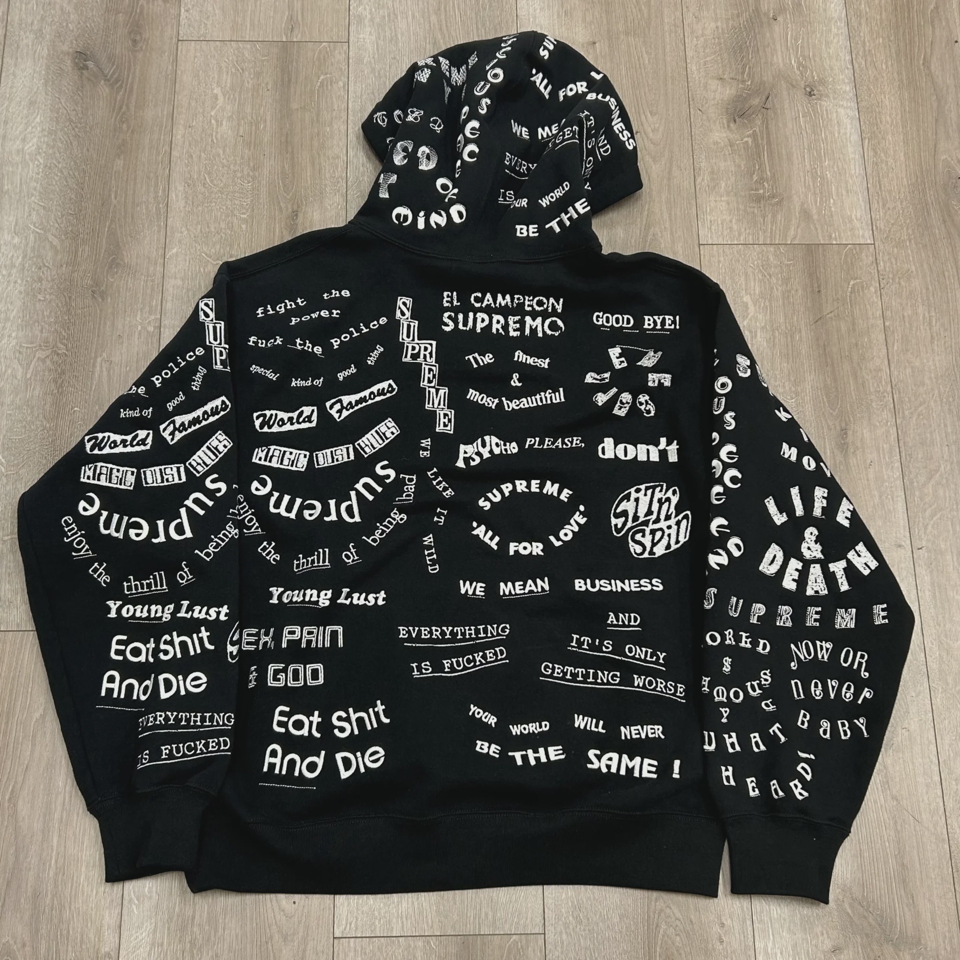 Supreme Black All Over Print Hoodie • Brand New [2866] - photo 2