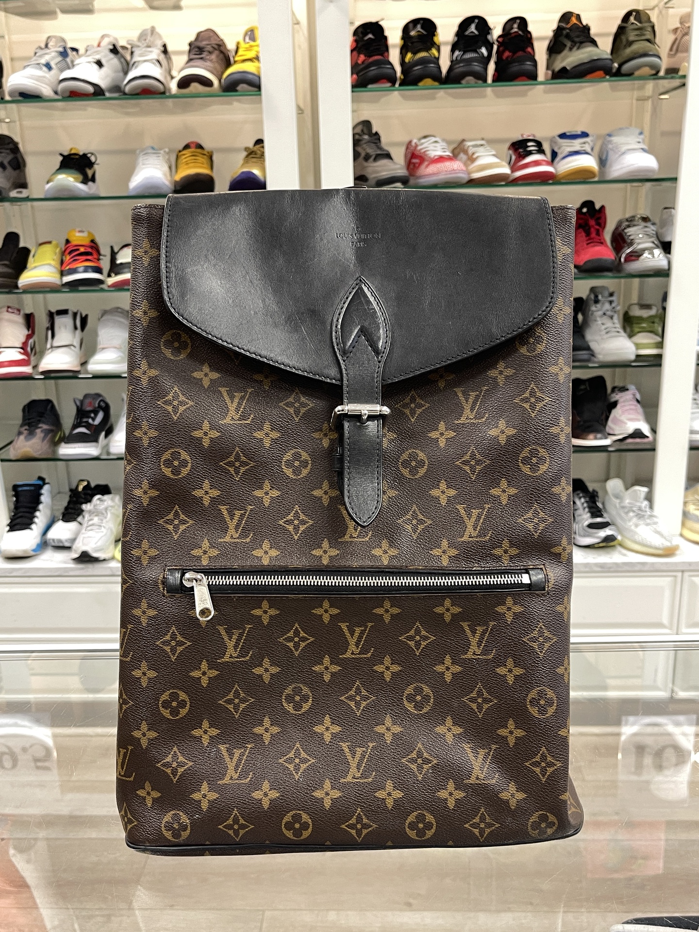 Louis Vuitton Backpack Palk Monogram Macassar Brown - Pre-Owned