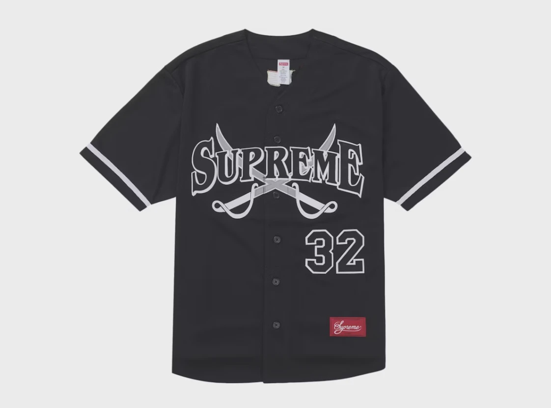 Supreme Swords Baseball Jersey Black • Brand New [5576]