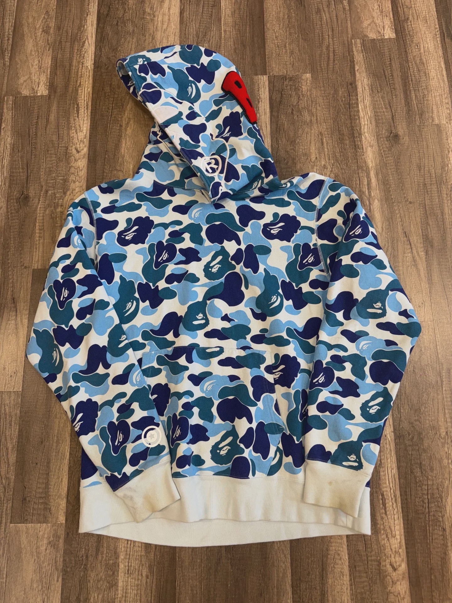 BAPE Blue Camo Hoodie XL • Pre-Owned [3320] - photo 1