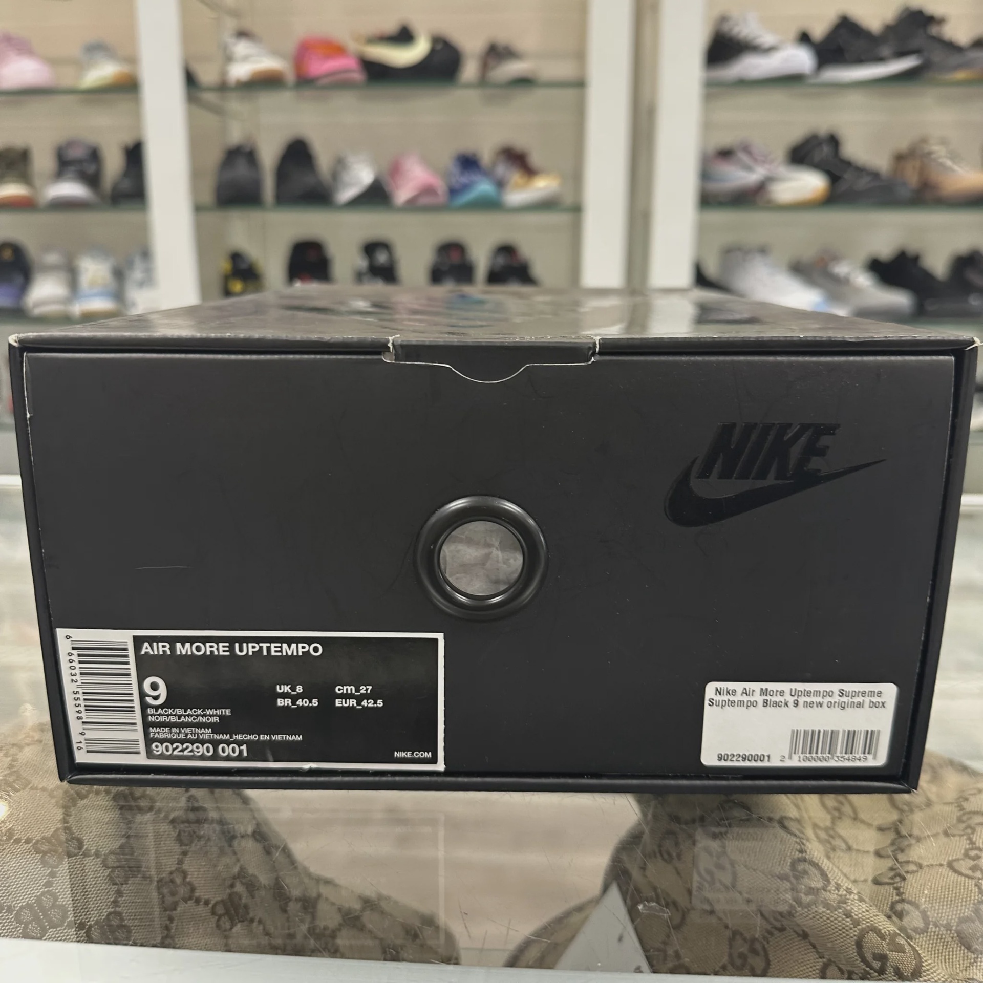 Nike Air More Uptempo Supreme Suptempo Black • Pre-Owned [3143] - photo 2