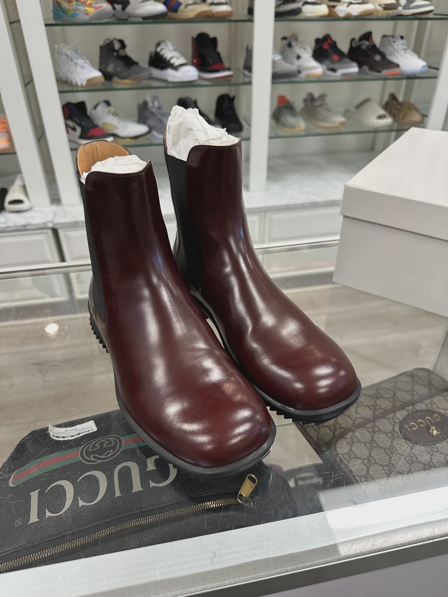 Maison Margiela bordeaux leather Chelsea boots • Brand New [7138] - photo 6