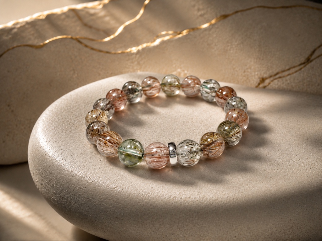 Golden Black Rutilated Bracelet - Super 7