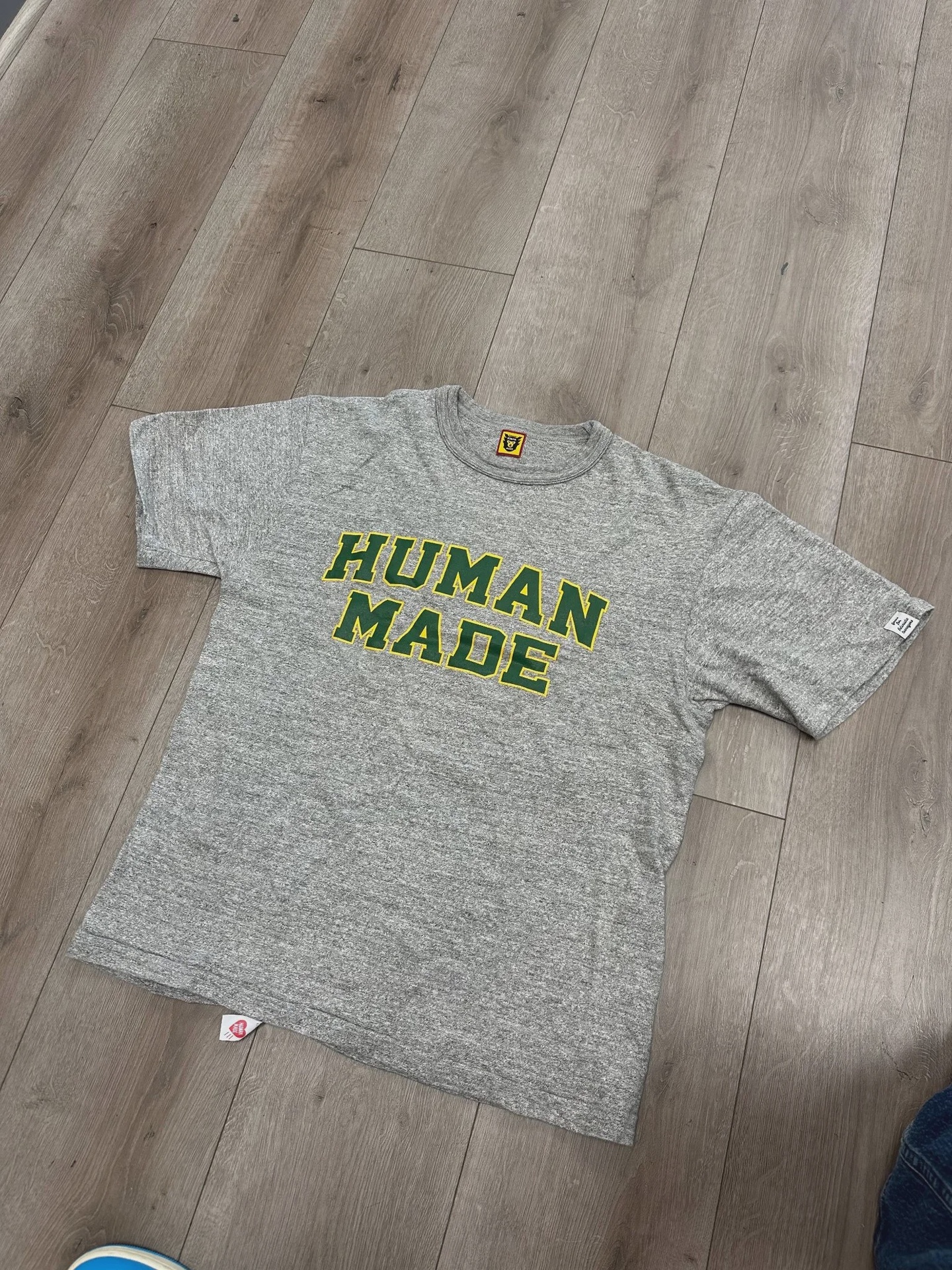 Human Made Human Made Gray Green Yellow Tee - Size L