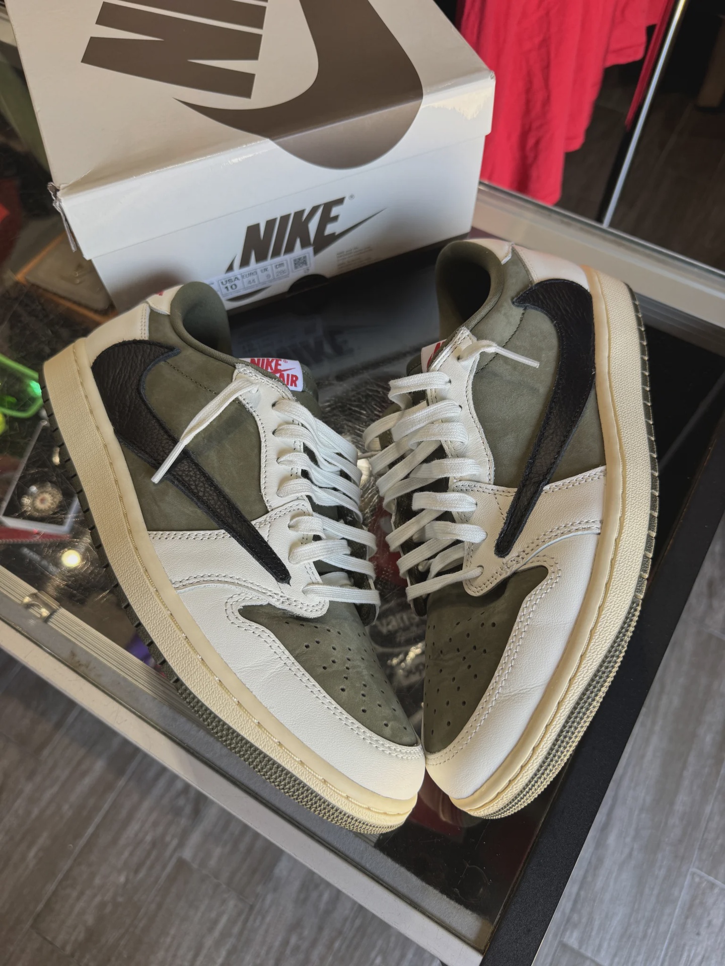 Jordan Air Jordan 1 Retro Low Original SP Travis Scott Medium Olive - Size US M 10