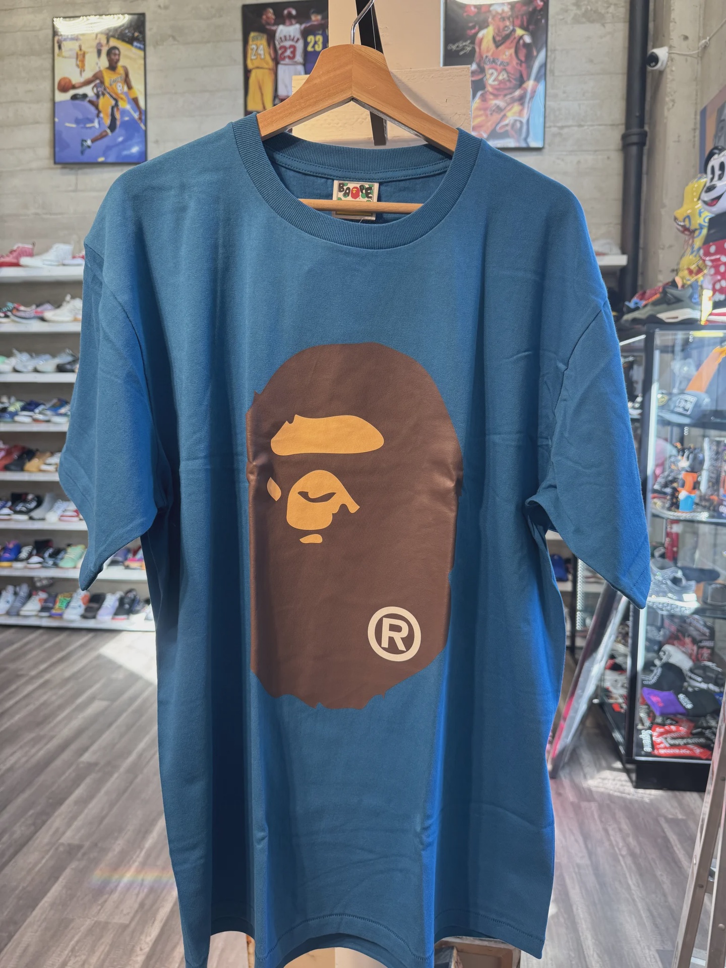 Bape Big Head Ape Tee Blue/Brown XXL • Brand New [8102] - photo 1