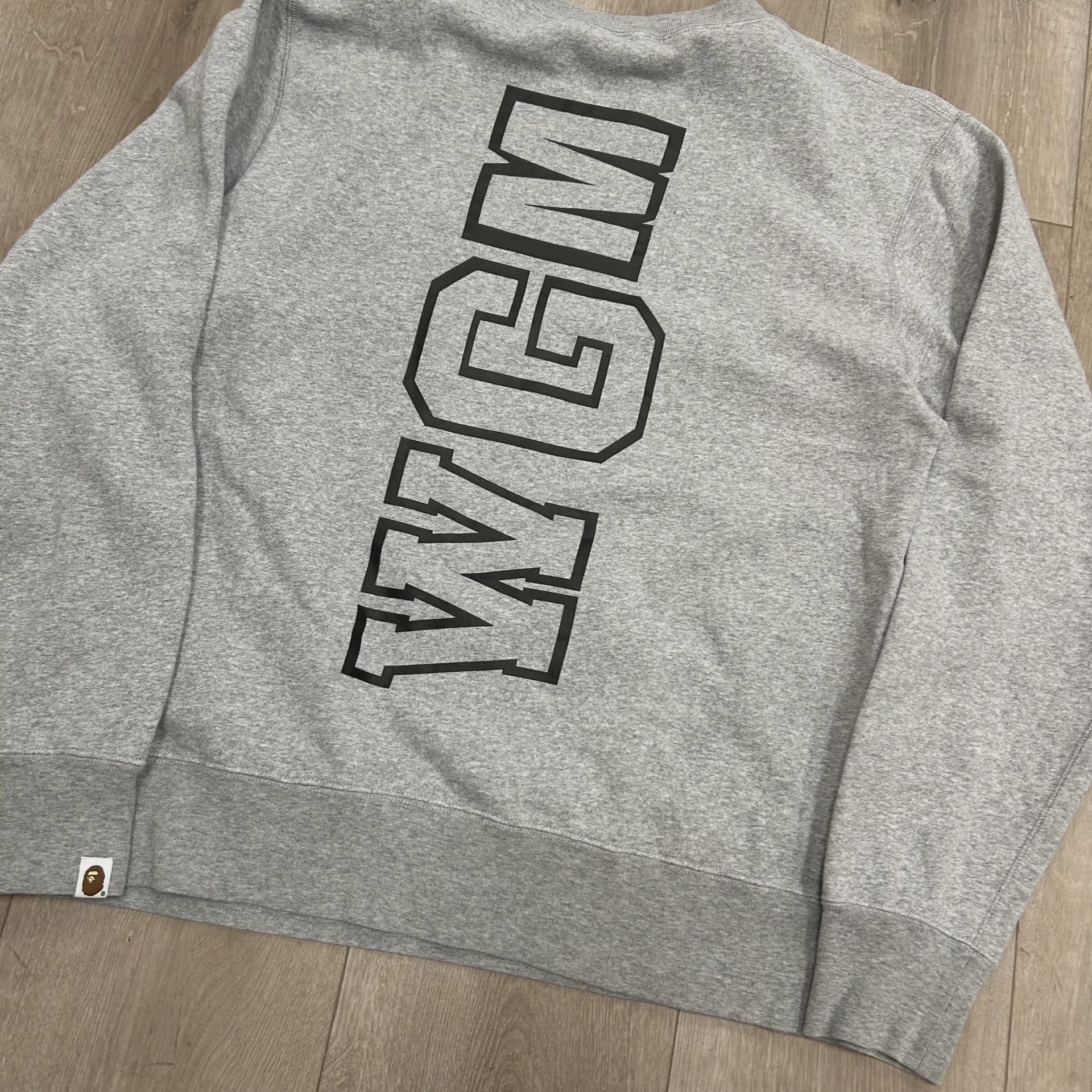 BAPE Big WGM Shark Emblem Wide Crewneck • Pre-Owned [5621] 2