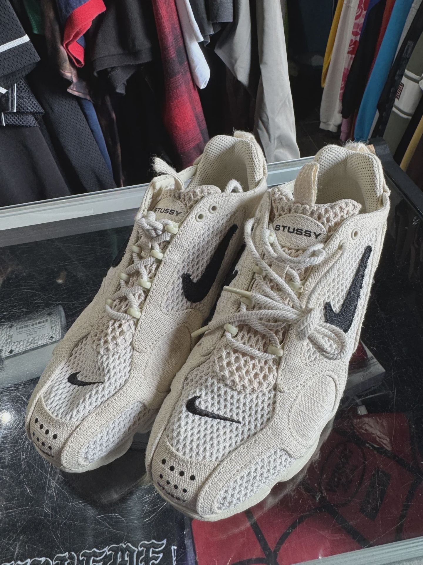 Nike Air Zoom Spiridon Cage 2 Stussy Fossil • Pre-Owned [4903] - photo 3