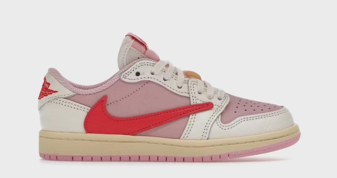 Jordan 1 Retro Low OG SP Travis Scott Sail Tropical Pink (PS) • Brand New [2184]
