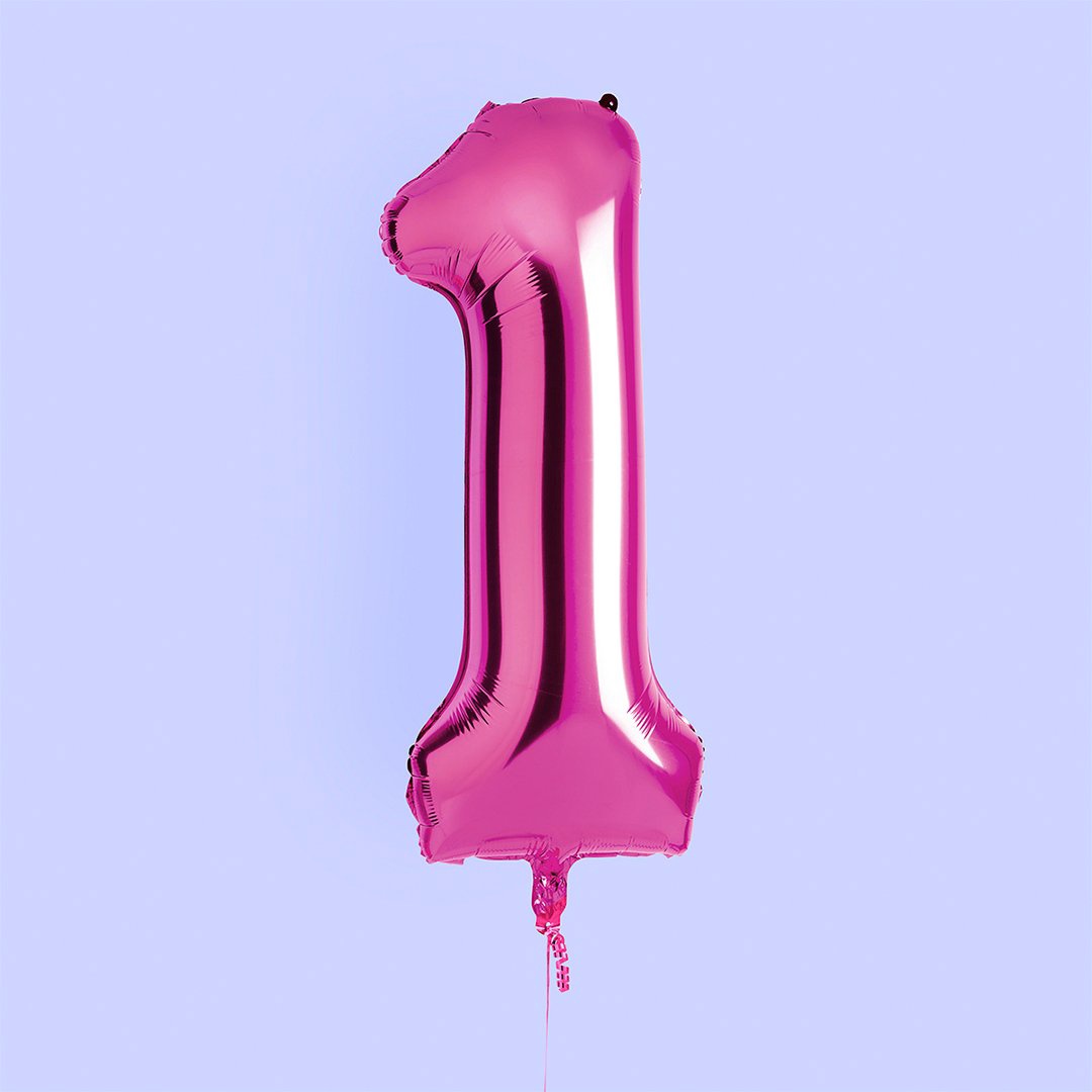 Hootyballoo - Hot Pink Number Foil 34" Balloon