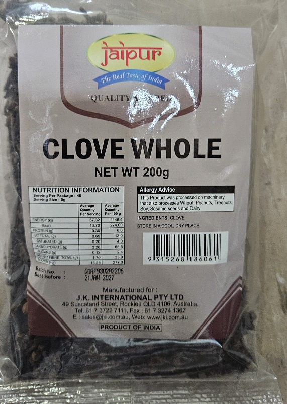 JK Clove Whole 200g