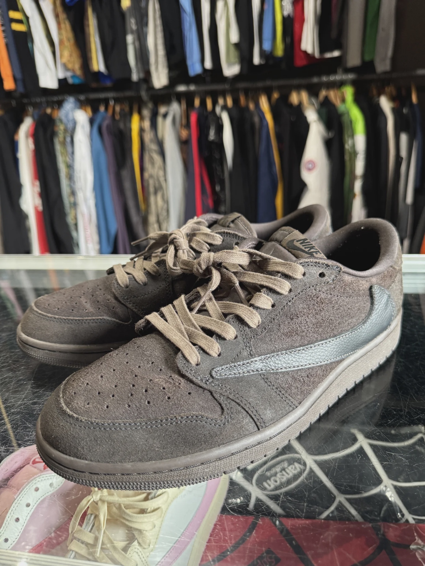 Jordan Air Jordan 1 Retro Low Original SP Travis Scott Velvet Brown No Box - Size US M 10.5