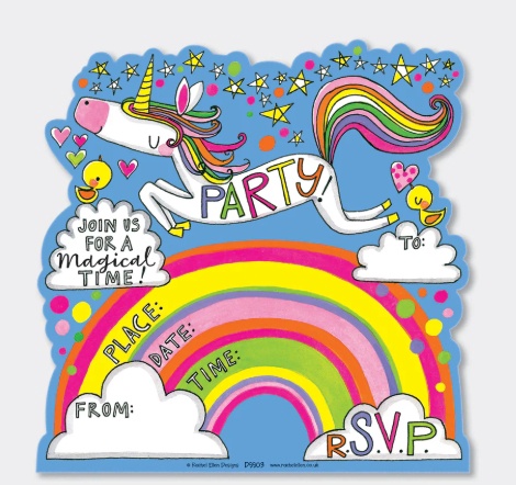 Rachel Ellen - Die Cut Social Stationery - Party Invitations 8 Pack