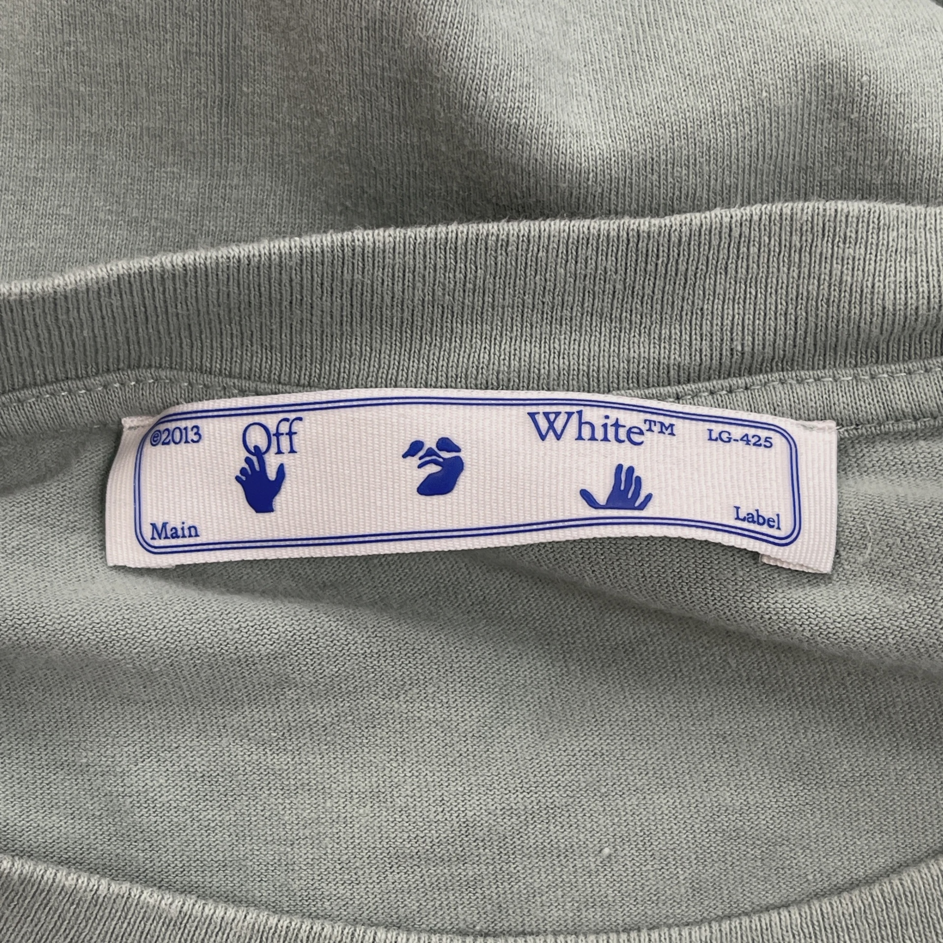 Off-White Graffiti Logo T-Shirt in a jade green colorway • Pre-Owned [2216] 3