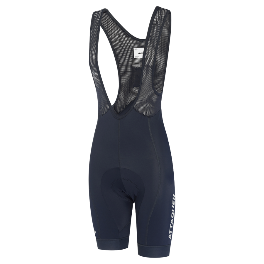 ATQ Womens Race Bib Short Navy/White Reflective Logo
