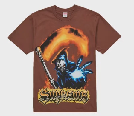 Supreme Supreme Grim Reaper Tee Brown - Size M