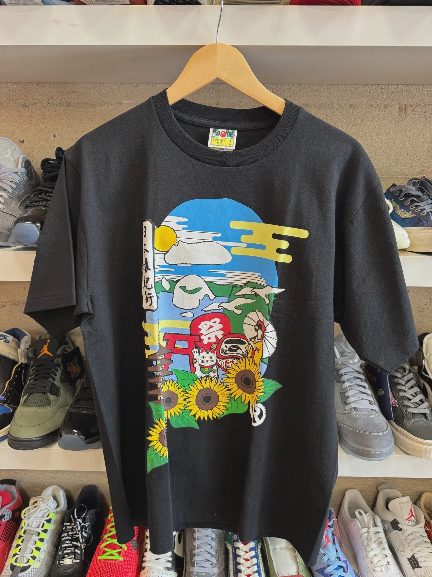 A Bathing Ape A Bathing Ape Tokyo View Black Tee - Size L
