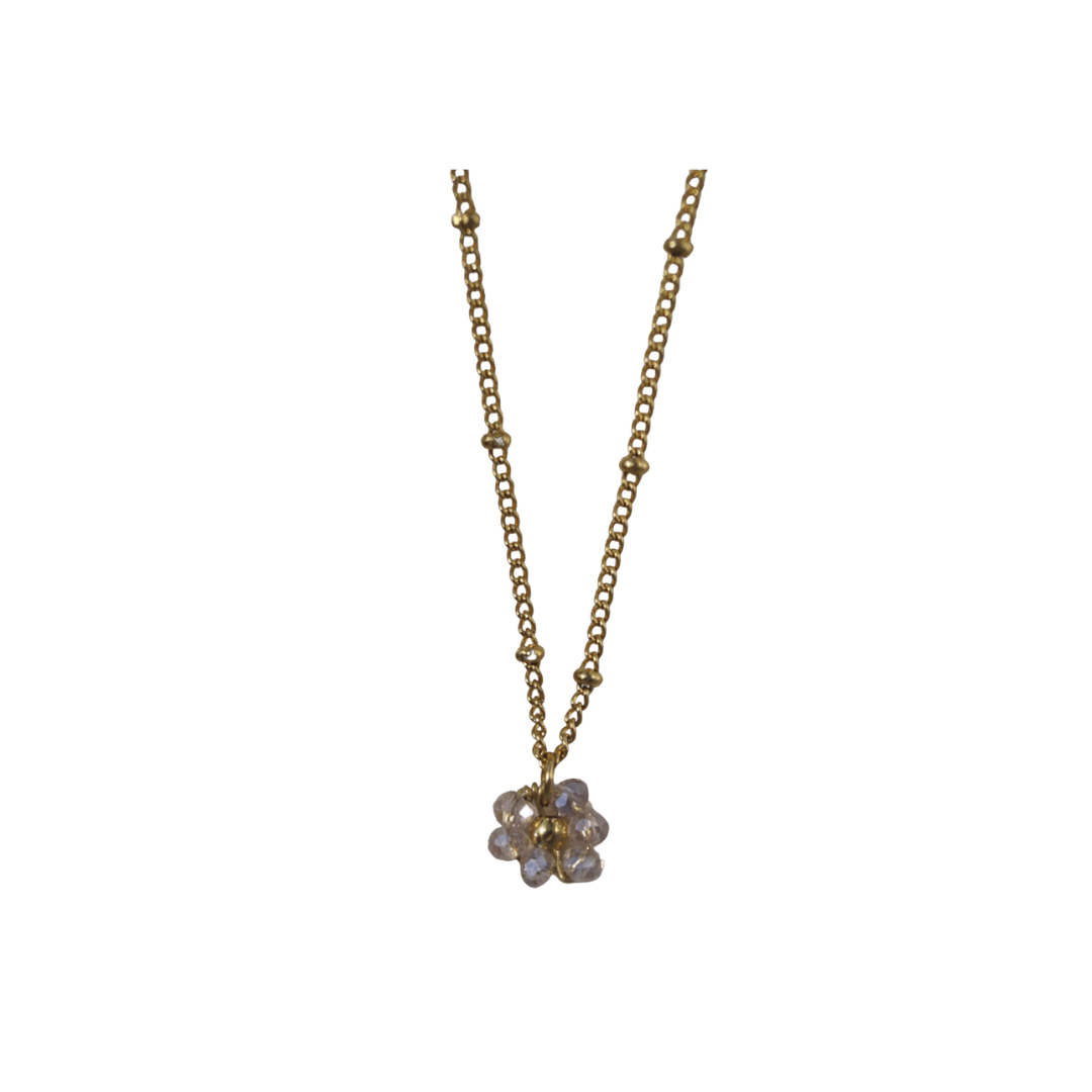 Facet Flower Necklace Champagne — foto 1