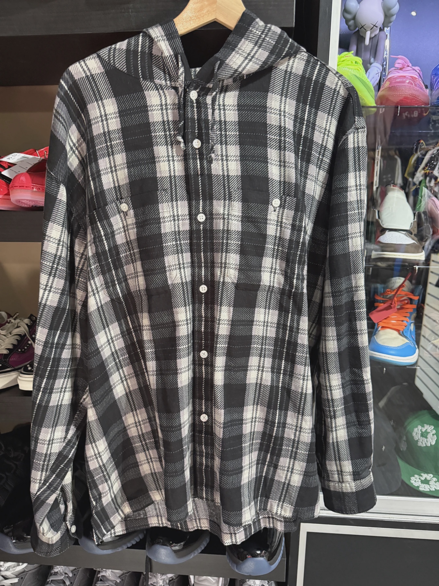 Supreme Plaid Hooded Button Up • Pre-Owned [4897]