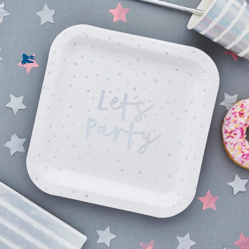 Hootyballoo - 'Let's Party' Paper Plates - Pack of 8