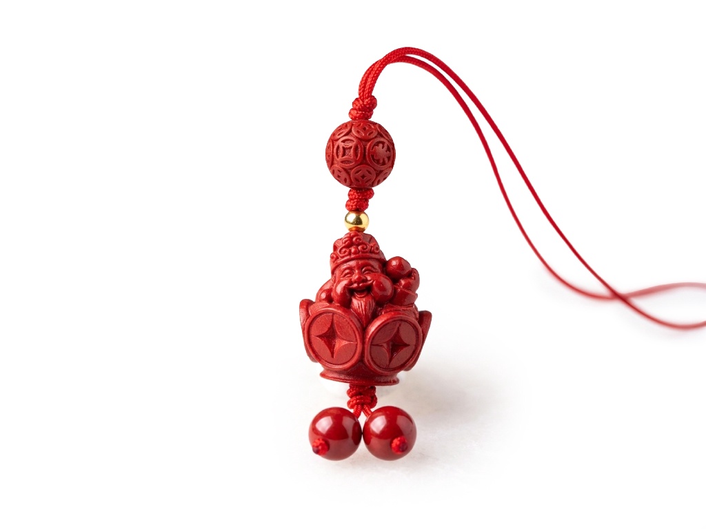 Cinnabar Sixfold Wealth God Tassel