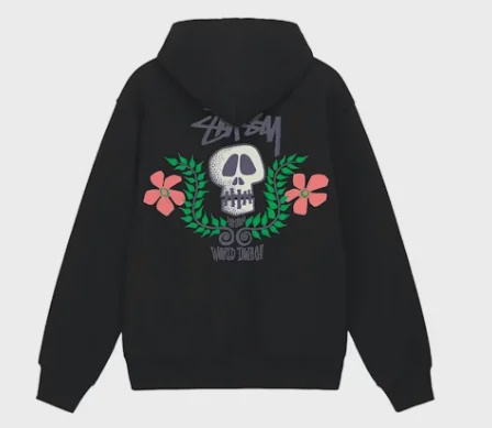 SS24 Stussy Skull Crest Zip Hoodie Black • Brand New [8183] - photo 2
