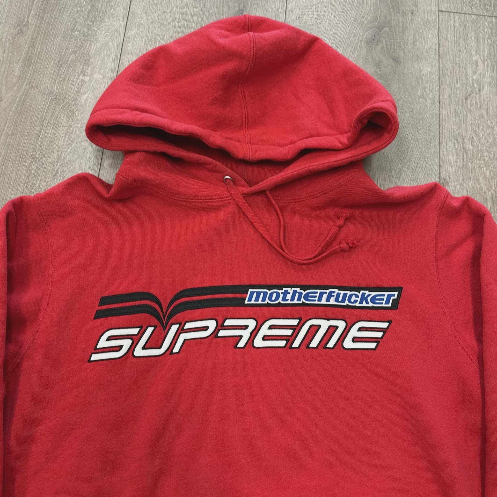 SS19 Supreme Motherfucker Hooded Sweatshirt Red • Pre-Owned [4918] 7