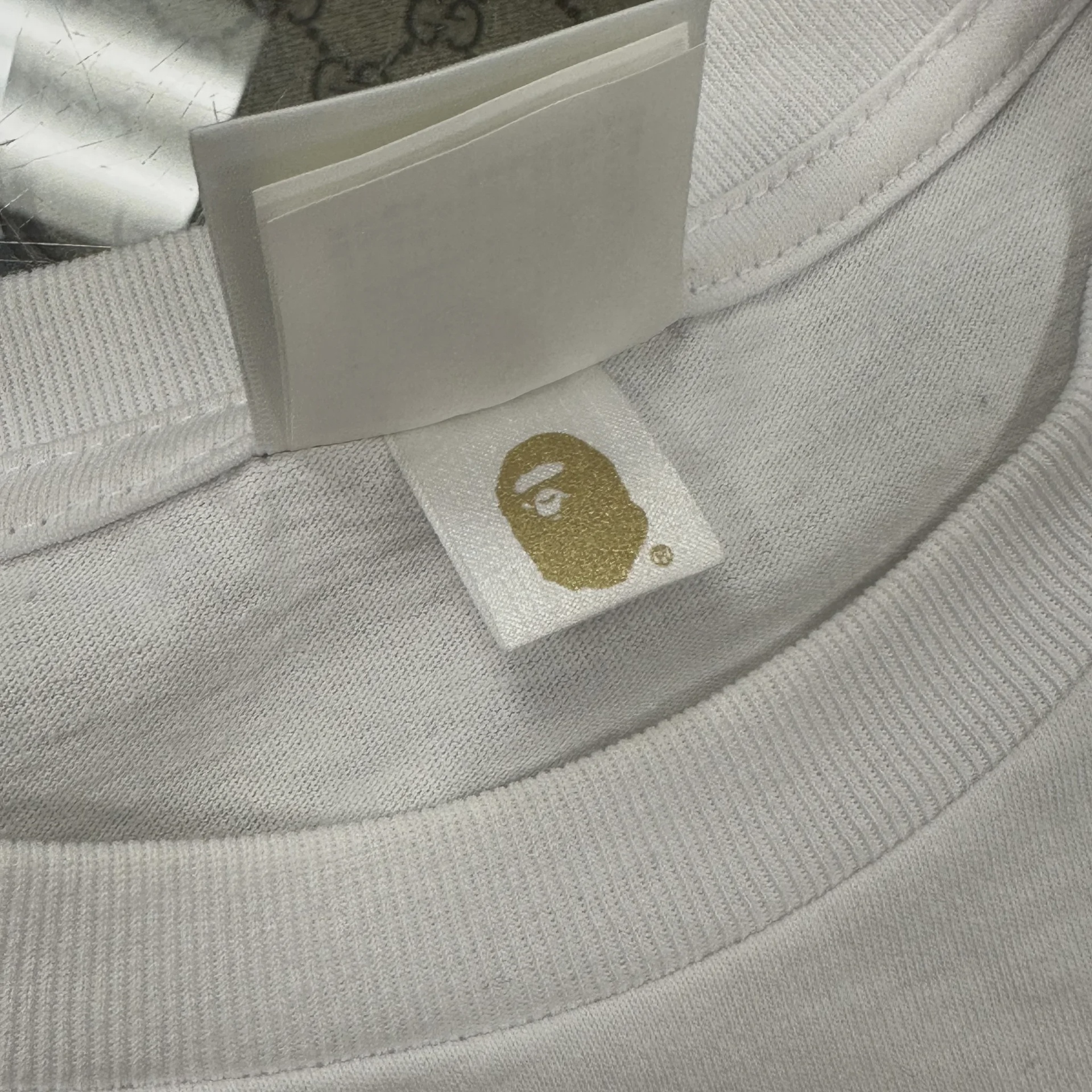BAPE Check College Tee 'White/Red' • Pre-Owned [4478] - photo 6