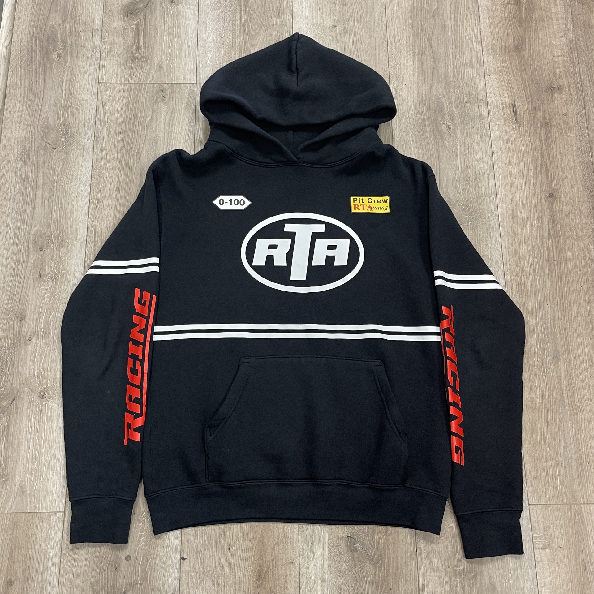RTA Hoodie - BLACK RACING STRIPE - Pre-Owned